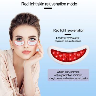 Custom LED Red Light Eye Care Therapy EMS Massager with Gel Patch for Treatment Under Eye Wrinkle