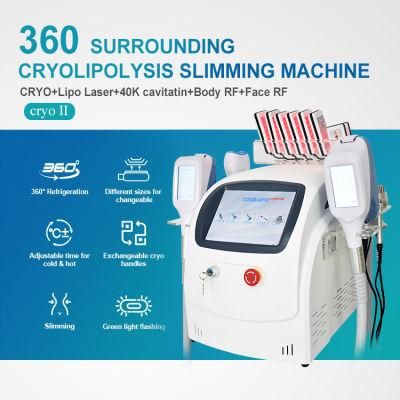 80K Ultrasonic Cavitation RF Lipo Laser 360 Cryolipolysis Slimming Machine for Body Sculpting