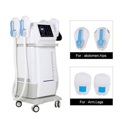 High Intensity 4 Handles EMS Muscle Building Fat Burning Beauty Salon Machine with Radio Frequency