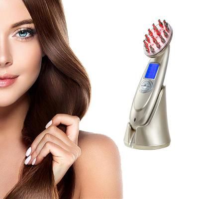 6-in-1 Laser Comb Photon Bio Vibration EMS RF Massage Grow Hair Stop Loss Brush