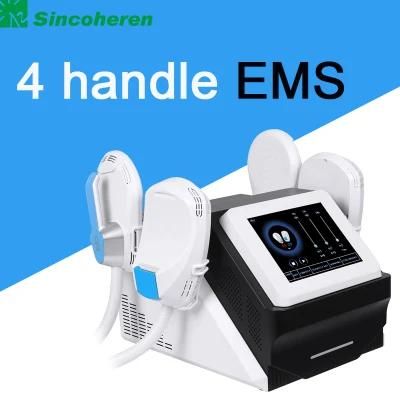 Portable Body Sculpt Fitness Electro Muscle Stimulation 2/4 Handles Sinco Emslim RF Neo Weight Loss Machine Price