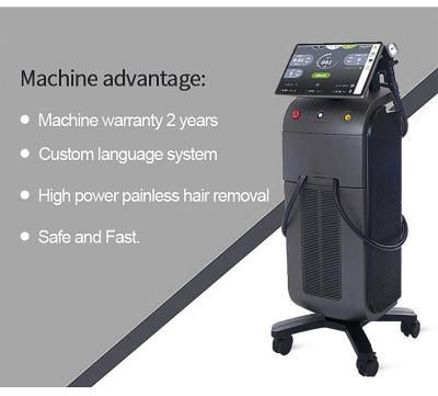 High Power Permanent Laser Diode Laser Hair Removal Machine